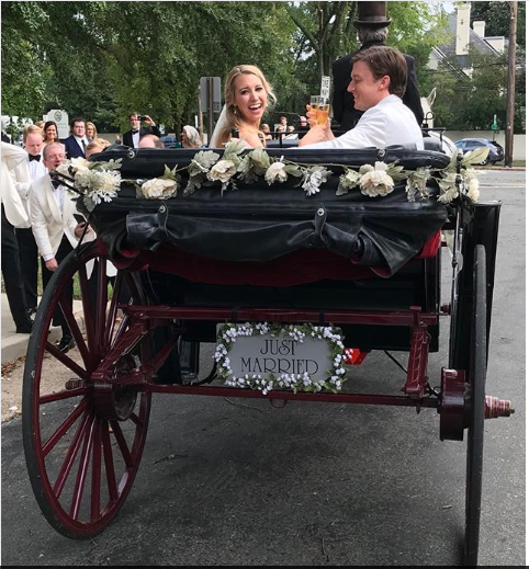 Alex and Meg, after getting married (September 15, 2018)